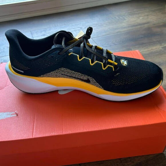 Men Nike Air Zoom Pegasus 41 Running Shoes Size 14 Missouri Tigers Black FZ5129 - Picture 5 of 13